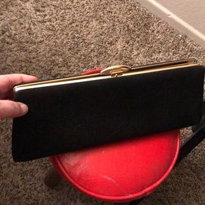 Vintage Sexy Black Clutch Bag purse Rockabilly